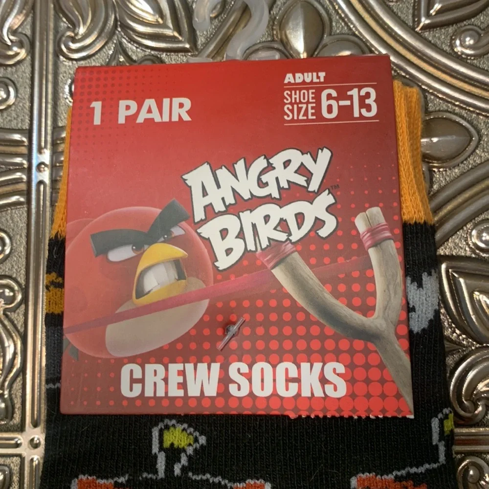 🌹NWT • CRAZY UNIVERSE ANGRY BIRDS • Unisex CREW SOCKS • MADE IN USA